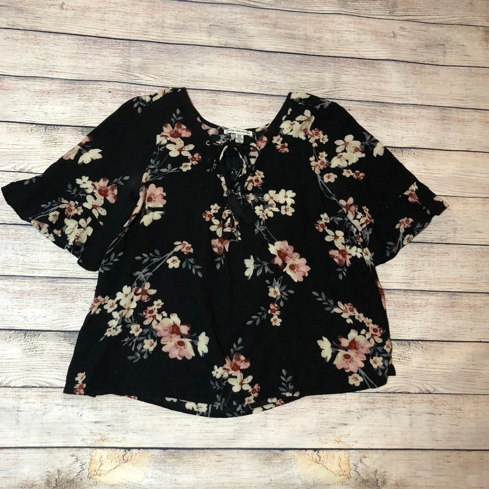 American Eagle Floral Print Crop Top Size XS